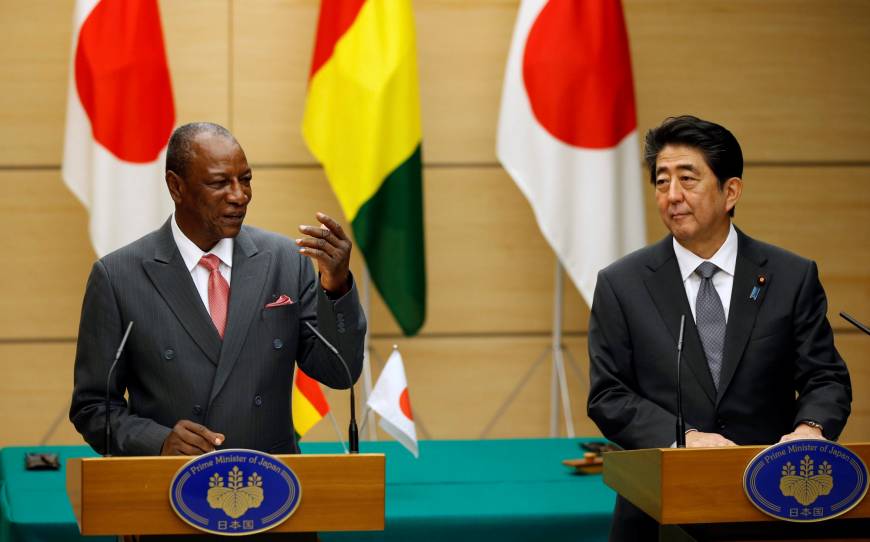 In Tokyo, Guinean President Alpha Conde calls for investment by Japanese firms